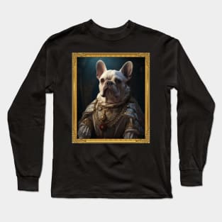 White French Bulldog - Medieval French Prince - Framed Long Sleeve T-Shirt